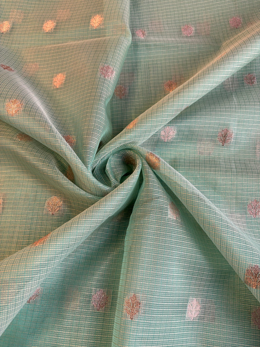Teal Kota Zari Weaving Saree