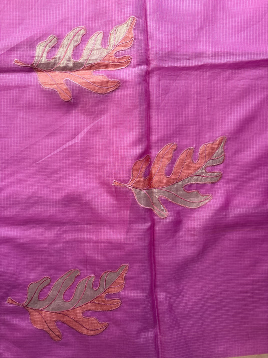 Pink Kota Applique Saree