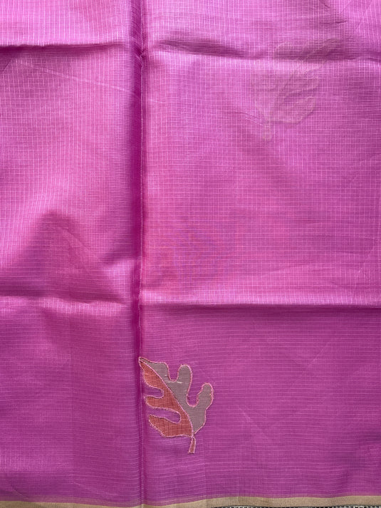 Pink Kota Applique Saree
