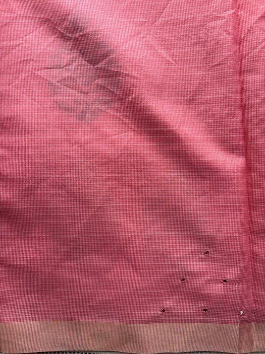 Pink Kota Silk Printed Saree