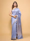 Periwinkle Blue Zari Woven Banarasi Silk Saree