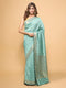 Sea Green Zari Woven Banarasi Silk Saree