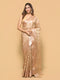 Beige Zari Woven Tussar Silk Saree