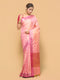 Dual Tone Peach Pink Zari Woven Banarasi Silk Saree