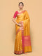Yellow Zari Woven Banarasi silk saree