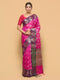 Rani Pink Zari Woven Banarasi silk saree