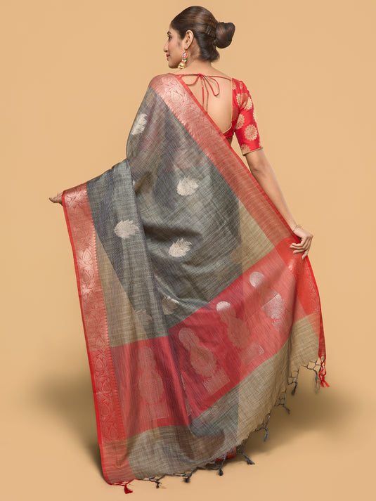 Green Zari Woven Kota Silk Saree