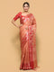 Peach Zari Woven Banarasi silk saree