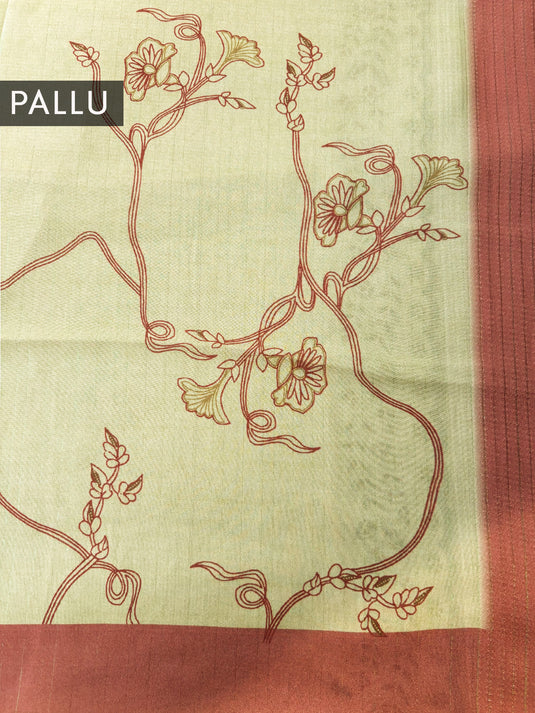 Green Printed Cerpe Georgette