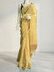 Yellow Cotton Embroidered Saree