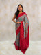 Blue Tussar Silk Kalamkari Printed Saree