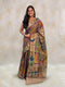 Purple Tussar Silk Kalamkari Printed Saree