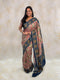 Pink Tussar Silk Kalamkari Printed Saree