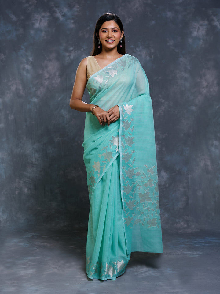 Blue Kota Zari Woven Saree