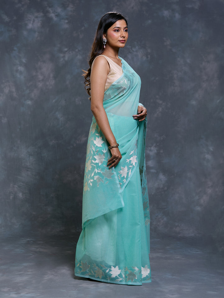 Blue Kota Zari Woven Saree