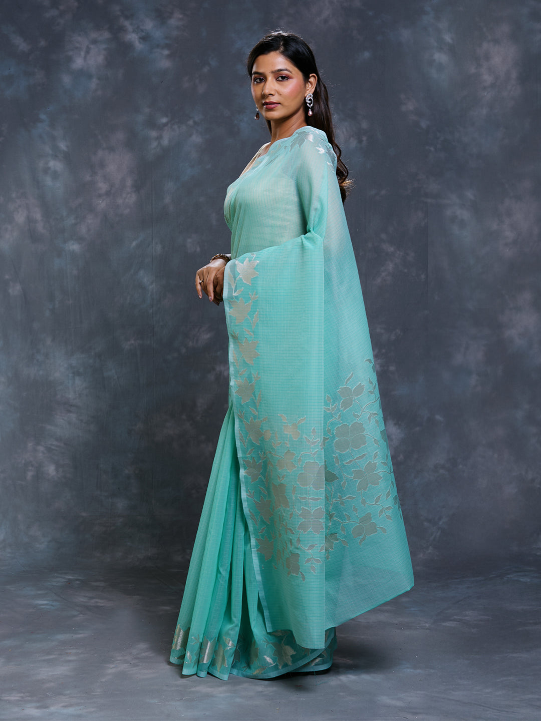 Blue Kota Zari Woven Saree_3