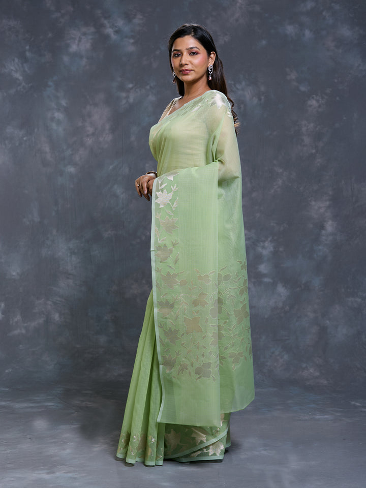 Green Kota Zari Woven Saree