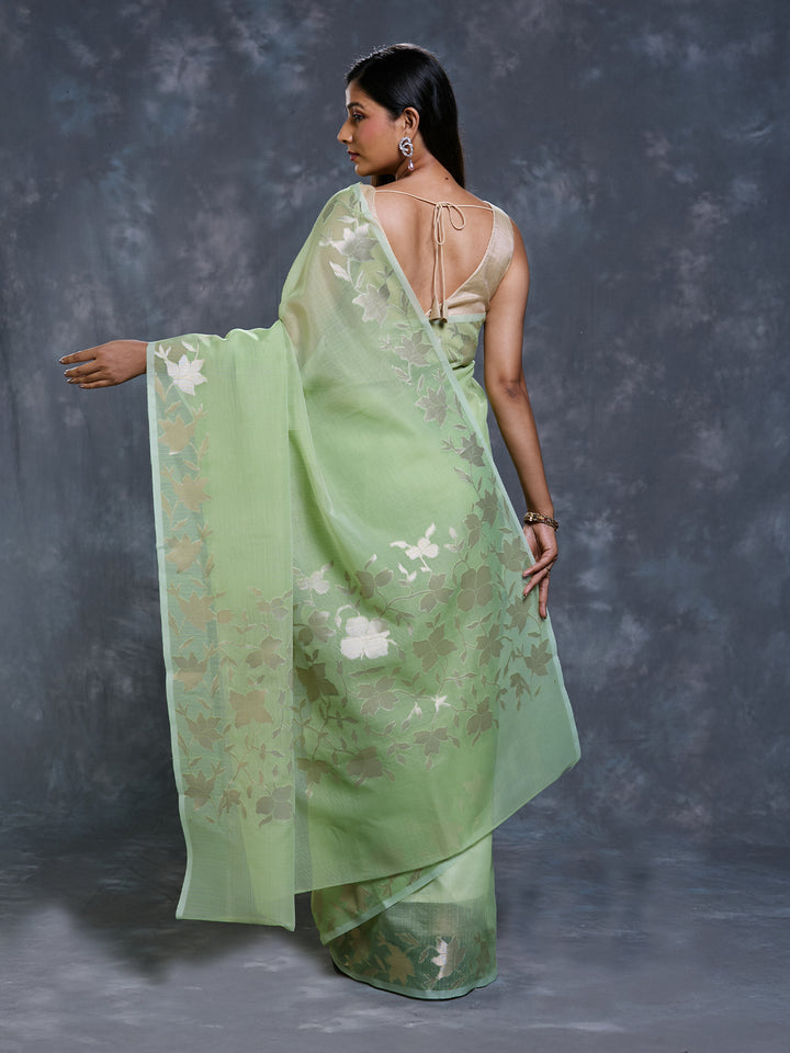 Green Kota Zari Woven Saree