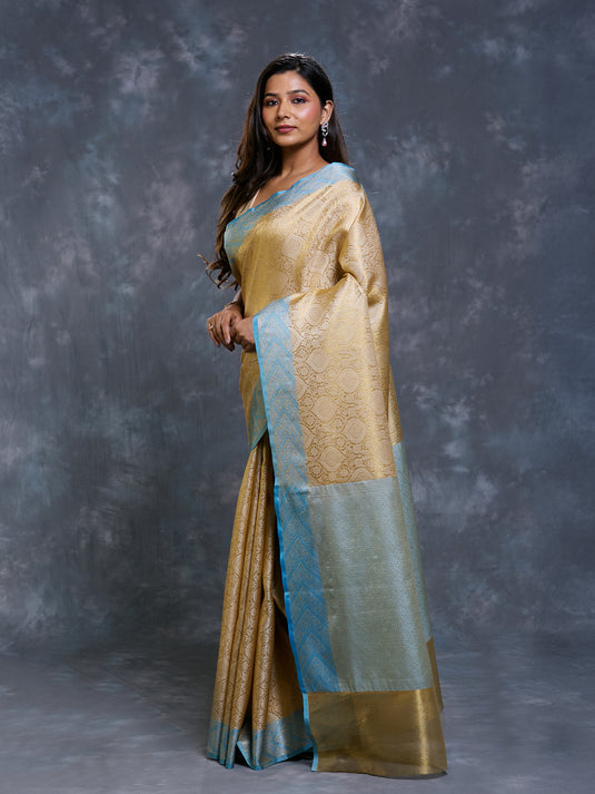 Blue tissue Tanchui saree