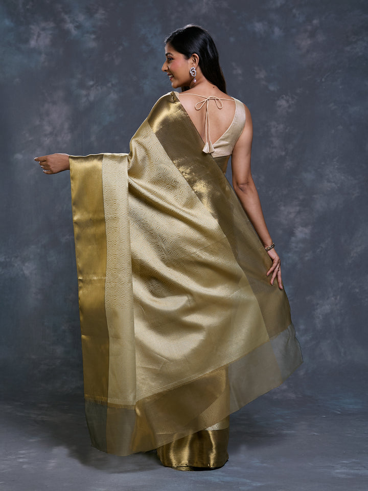 Gold Tissue Tanchui Saree