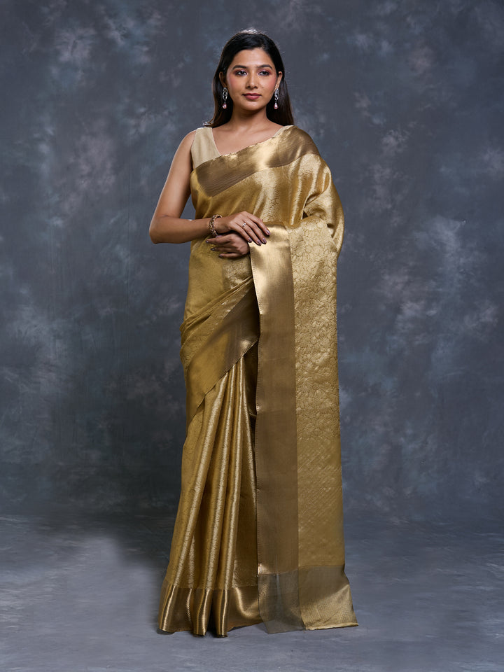 Gold Tissue Tanchui Saree
