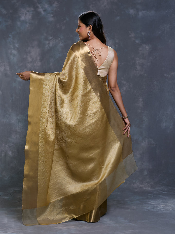 Gold Tissue Tanchui Saree
