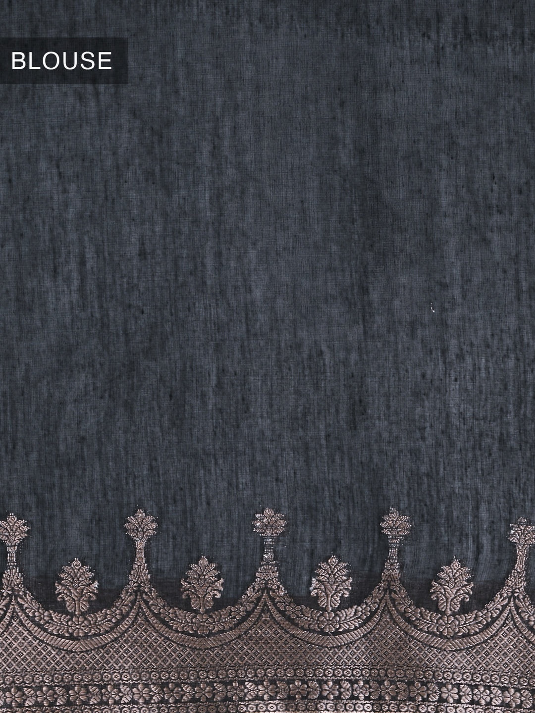 Black Mulmul Cotton Zari Woven Saree_6