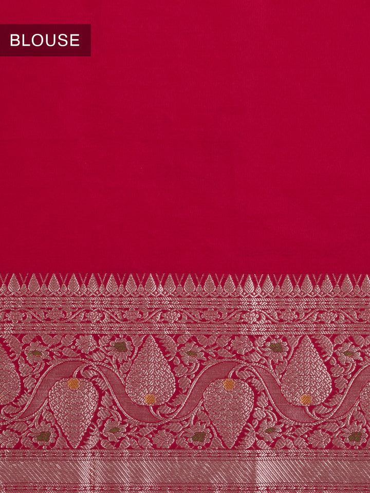 Blue Katan Zari Woven Saree