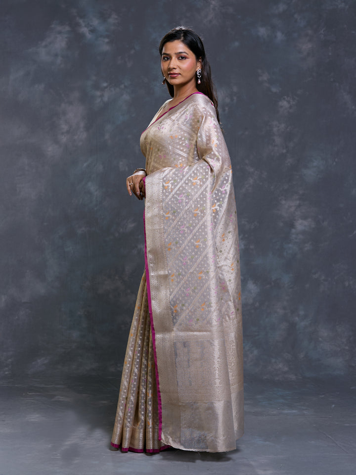 Gold Kota Tissue Zari Woven Saree