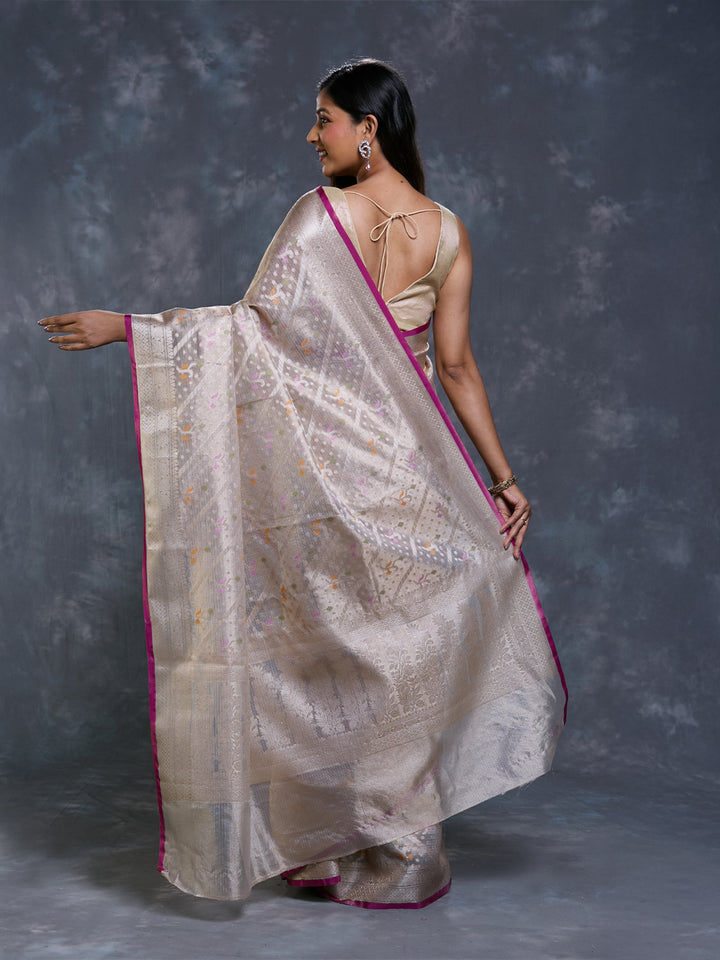Gold Kota Tissue Zari Woven Saree