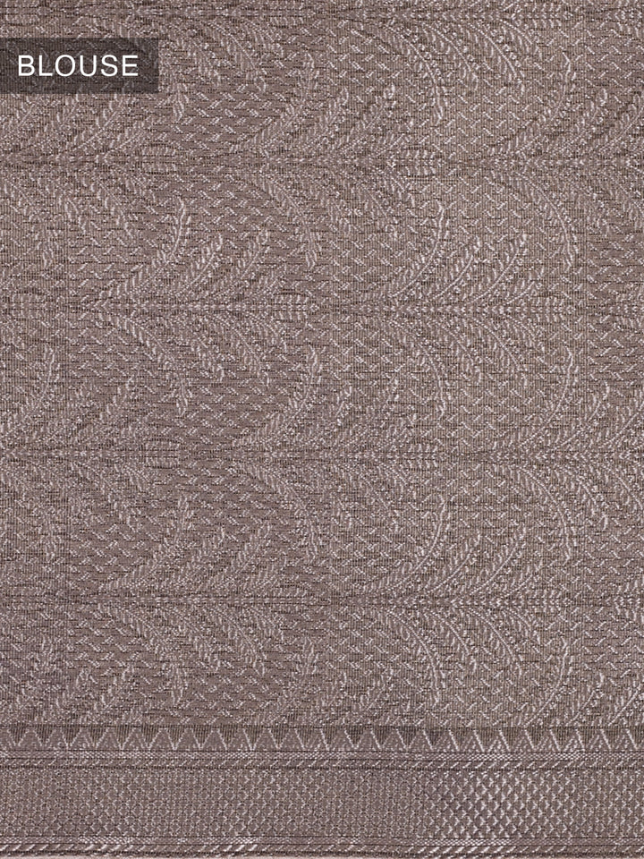 Peach Tissue Zari Woven Saree