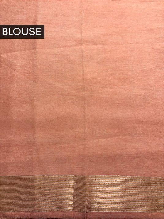 Orange Semi Silk Zari Woven Saree