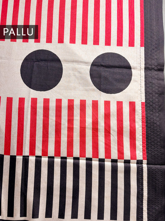 Black Tussar Printed Saree