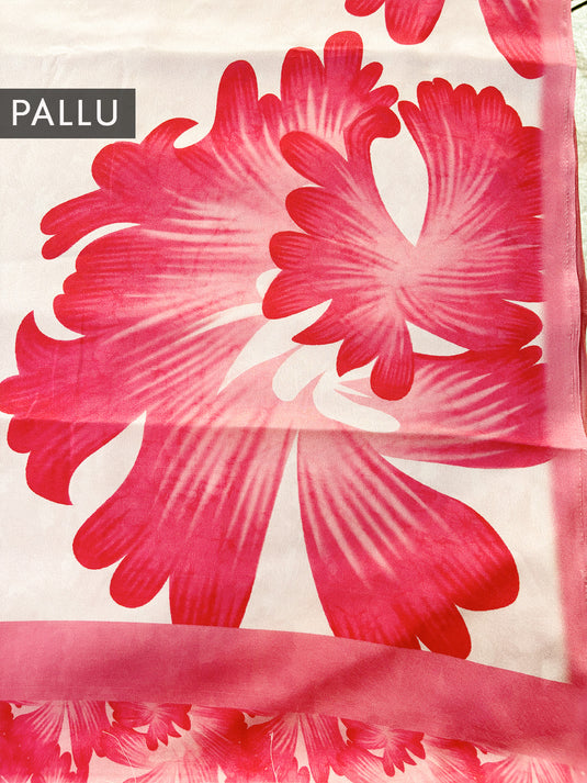 Pink Printed Cerpe Saree